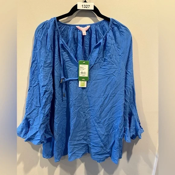 Lily Pulitzer Blue Women's Top - Picture 2 of 6